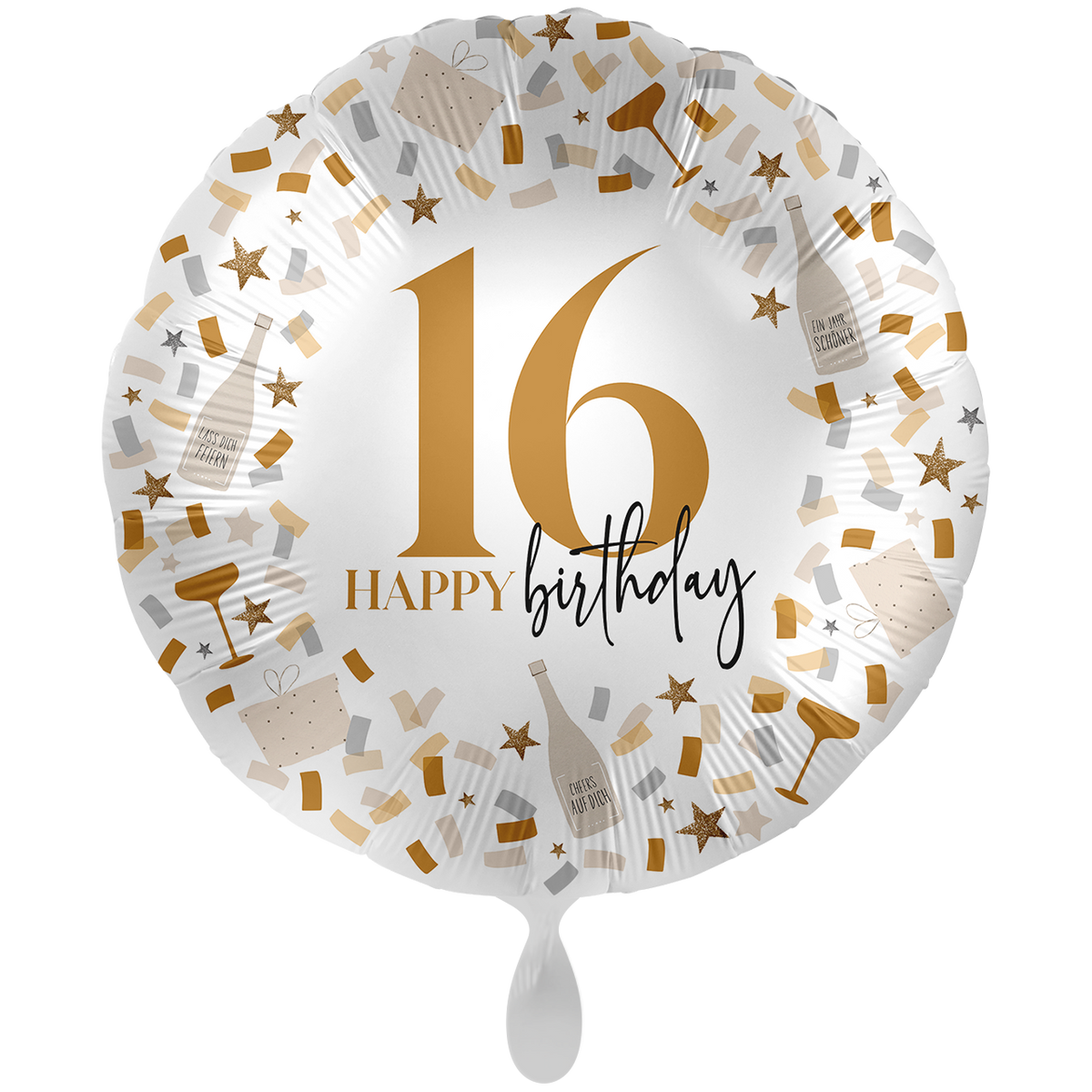 1 Ballon XXL - Hallo zum Geburtstag 16 - NL