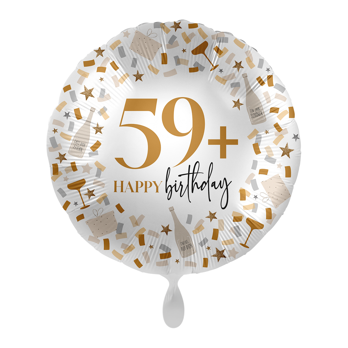1 Ballon - Hallo zu einem weiteren Geburtstag 59+ - DU