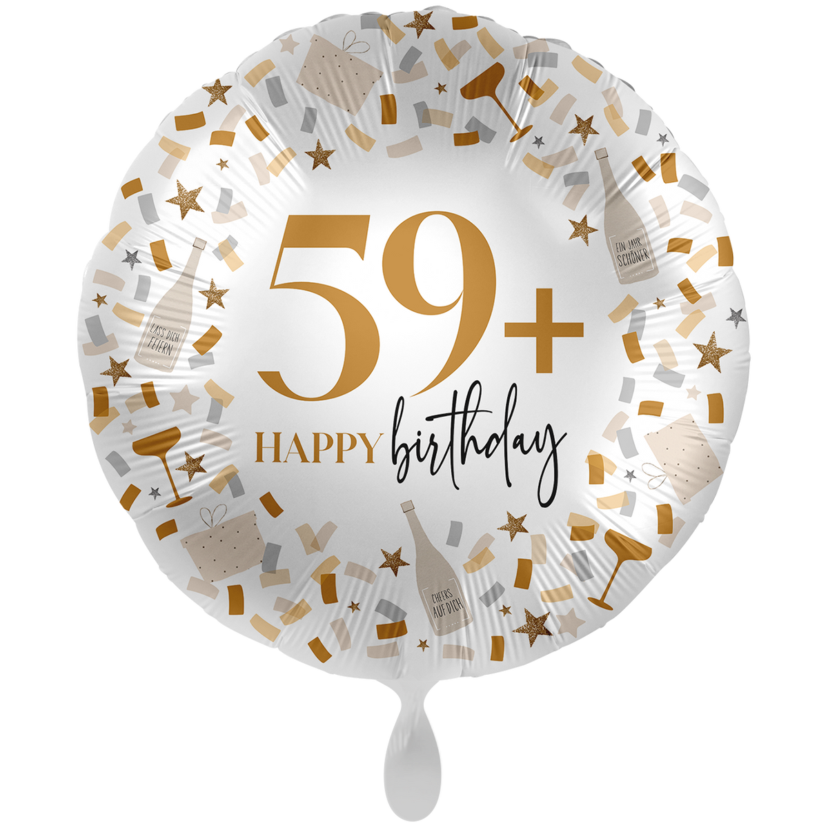 1 Ballon XXL - Hallo auf einen weiteren Geburtstag 59+ - NED