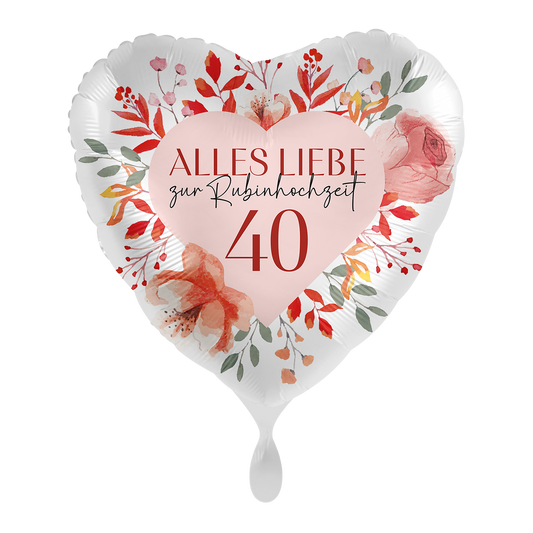 1 ballon - noces de rubis - FR