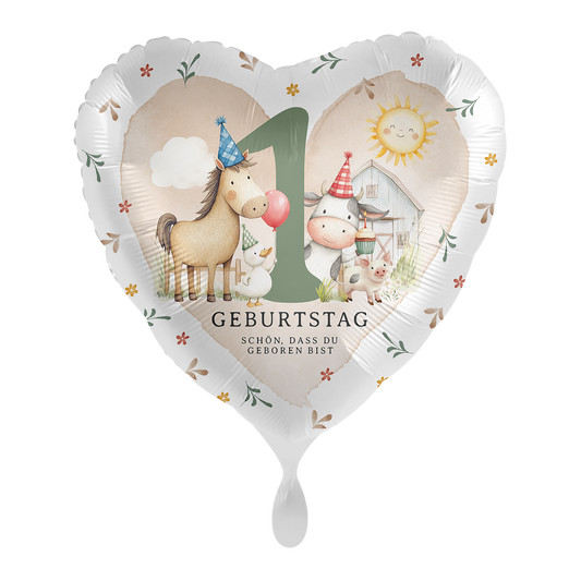 1 Ballon - Boerderijfeestje voor 1e verjaardag - NLD