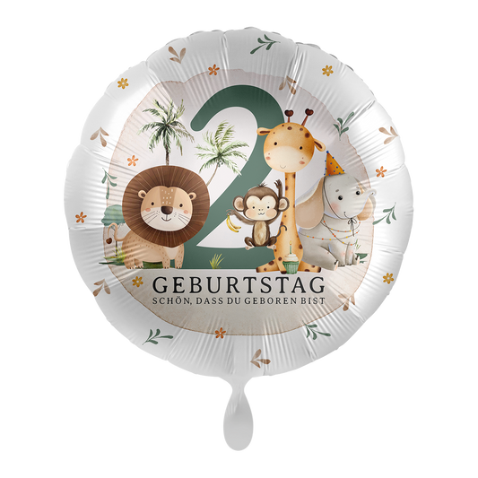 1 ballon - Jungleparty voor 2e verjaardag - NED