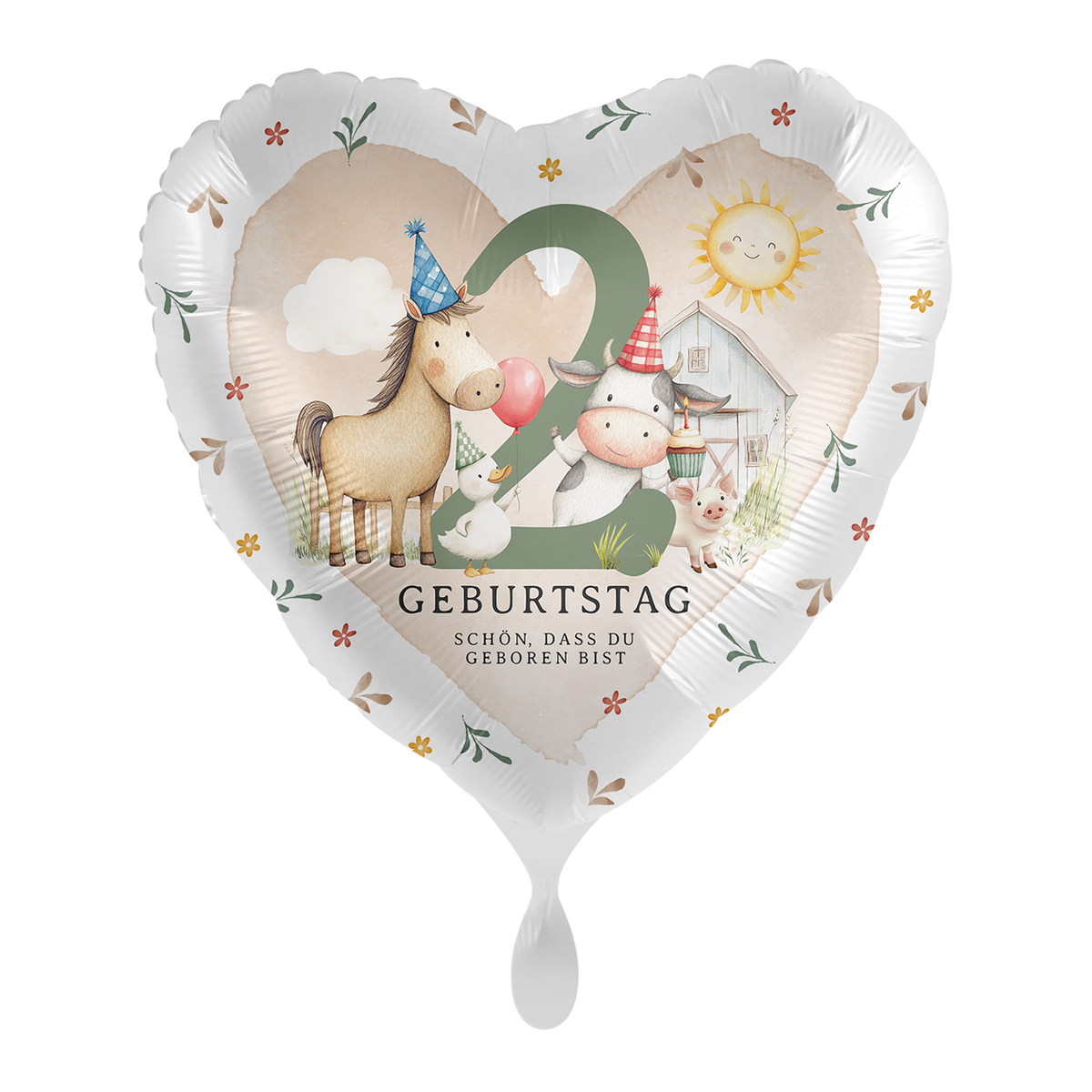1 Ballon - Boerderijfeestje voor de 2e Verjaardag - NL