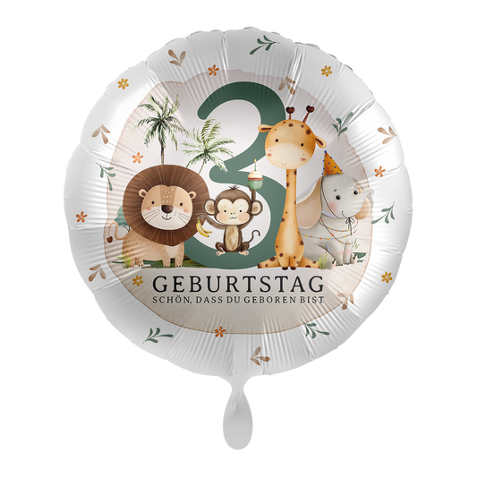 1 Ballon - Jungle Party zum 3. Geburtstag - NL