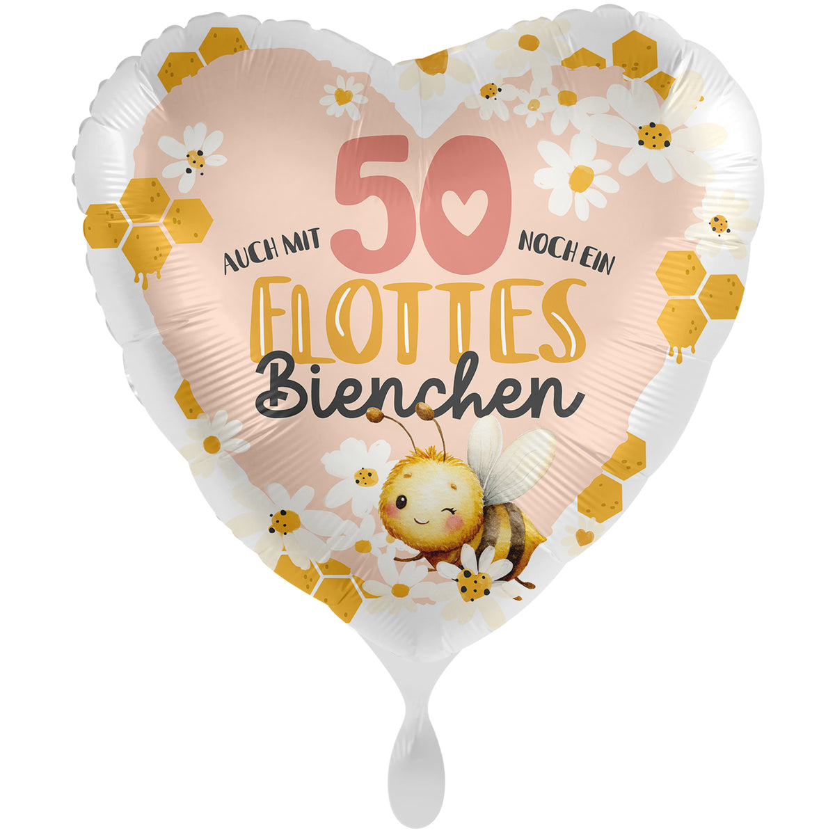 1 Ballon XXL - Bee Happy - Joyeux Anniversaire 50 - DEU