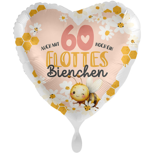 1 Ballon XXL - Bee Happy - Joyeux Anniversaire 60 - GER
