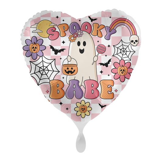 1 Ballon - Spooky Babe Kleurrijke geest - NL