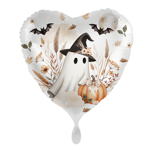 1 Ballon - Herfstspook met heksenhoed - UNI