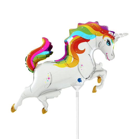 10 Miniballonnen Luchtgevuld - Regenboog Eenhoorn Body (Onverpakt)