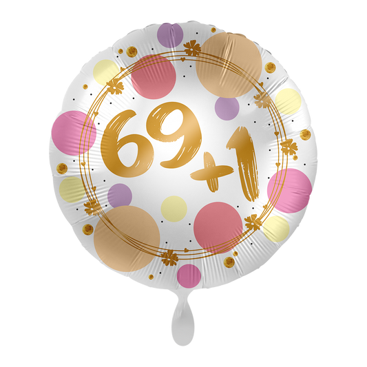1 Ballon - Glanzende stippen 69+1 - UNI