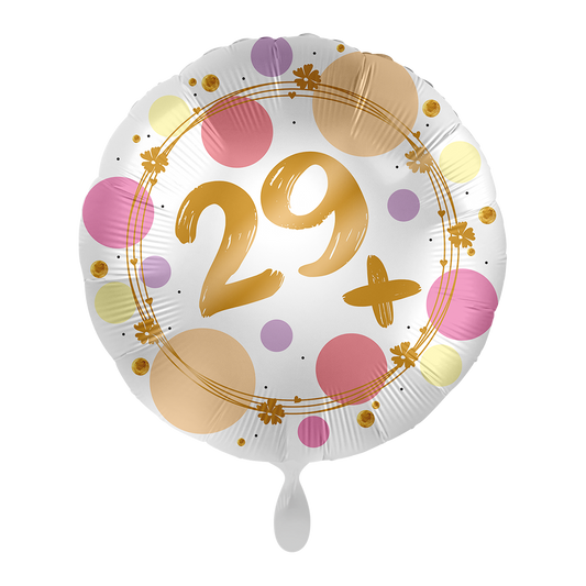 1 ballon - Glanzende stippen 29+ - UNI