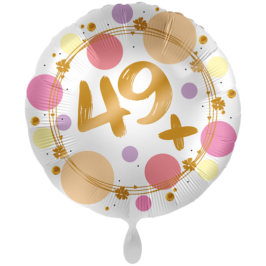 1 Ballon XXL - Glanzende stippen 49+ - UNI