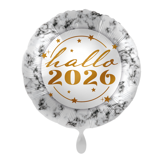 1 Ballon - Hello 2026 Marbre - GER