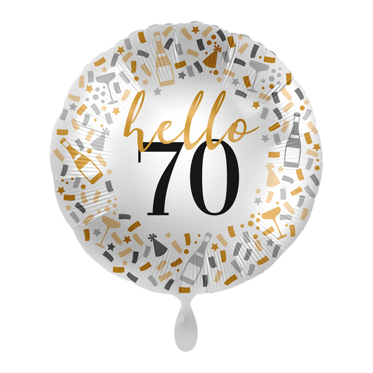 1 Ballon - Hello 70 - UNIEK