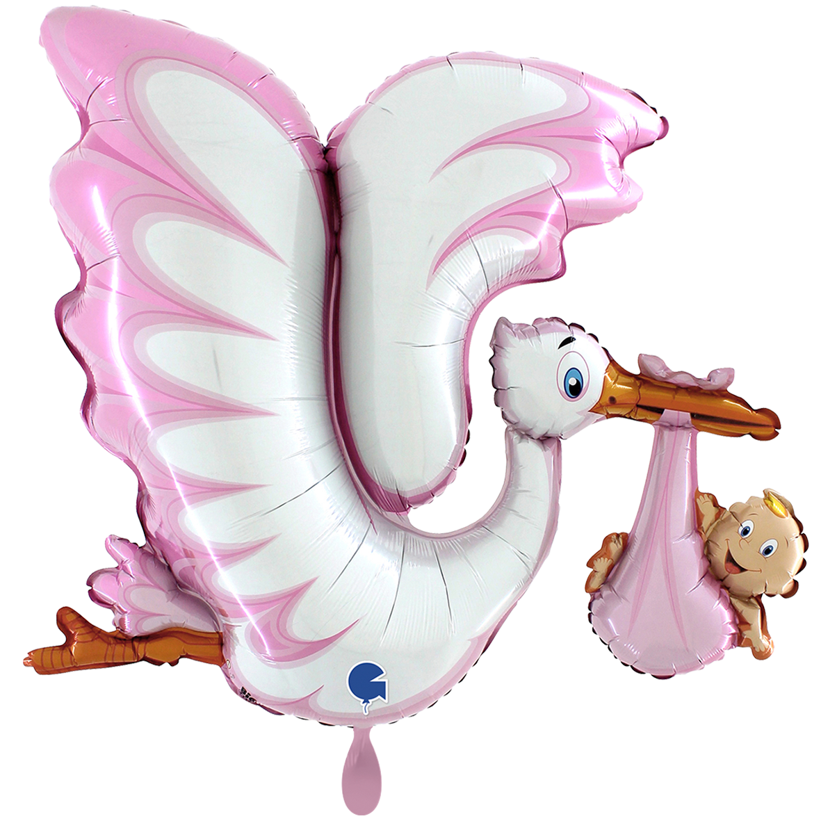 1 Ballon XXL - Baby Girl Ooievaar