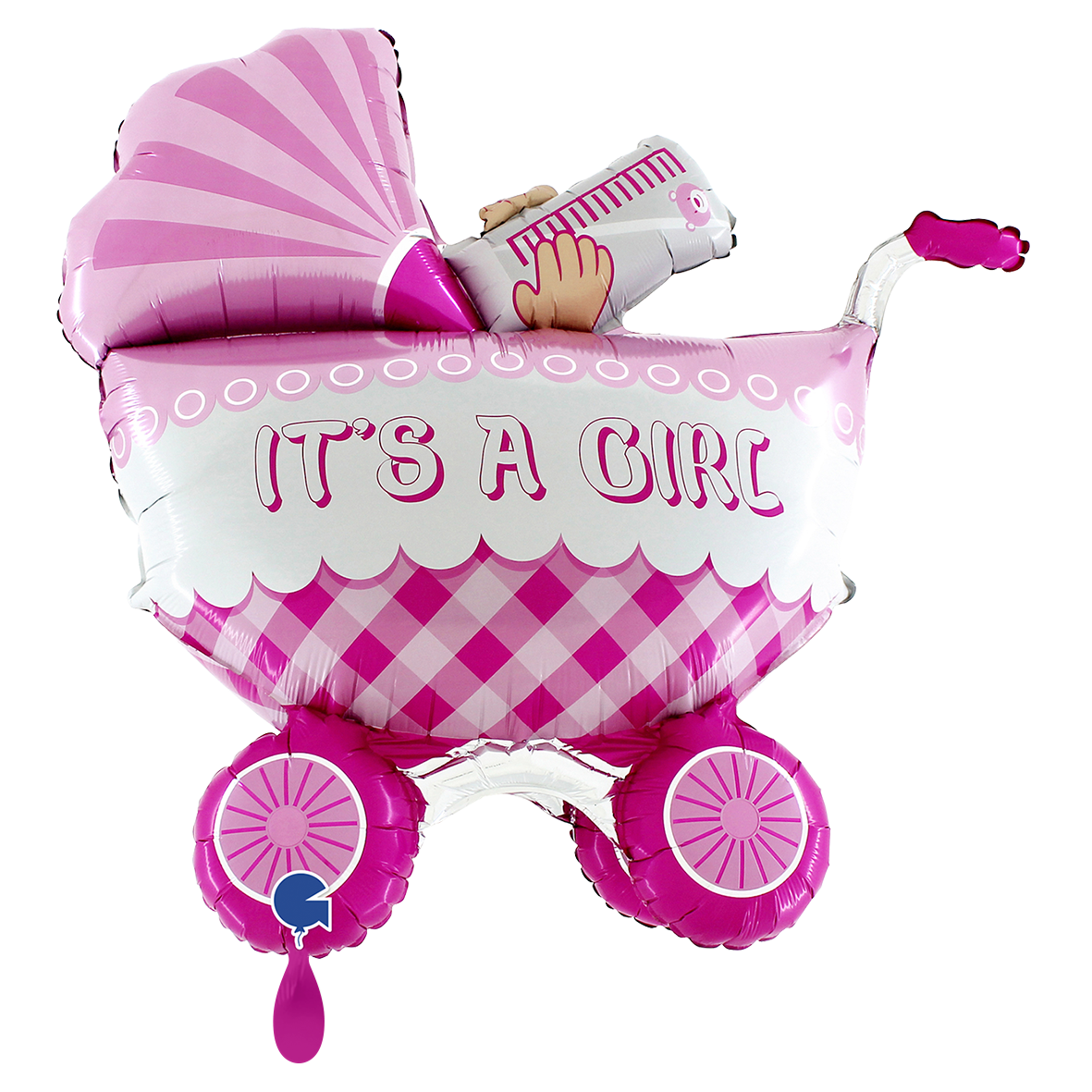 1 Ballon XXL - It's A Girl Buggy 3D