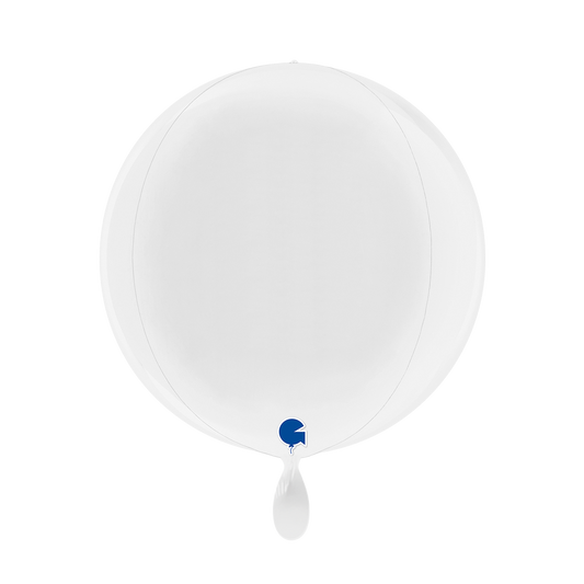 1 Ballon 4D - Globe - Blanc