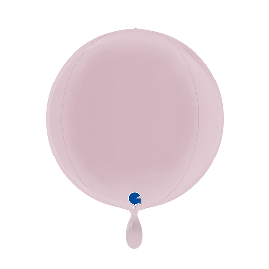1 Ballon 4D - Globe - Rose pastel