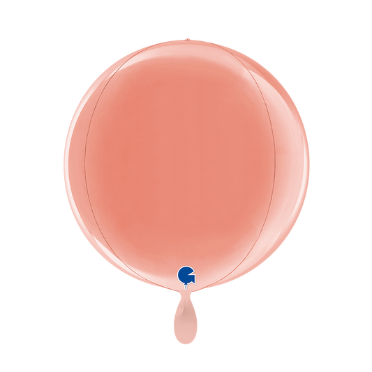 1 Ballon 4D - Globe - Or Rose