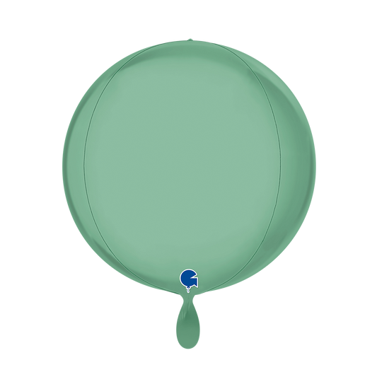 1 Ballon 4D - Globe - Platine Tiffany