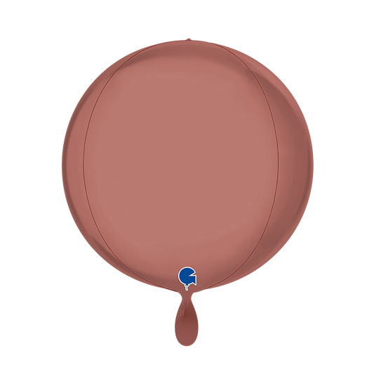 1 Ballon 4D - Globe - Rosé Platine