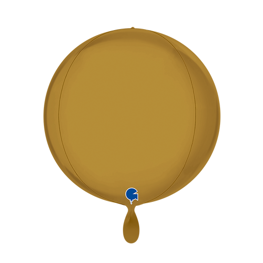 1 Ballon 4D - Globe - Or Satiné