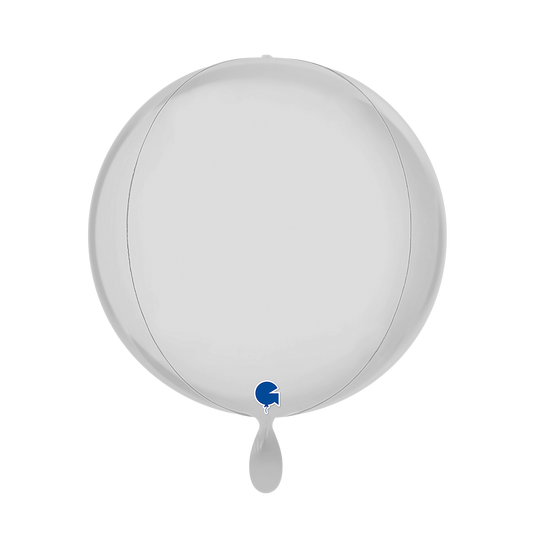 1 Ballon 4D - Globe - Blanc satiné