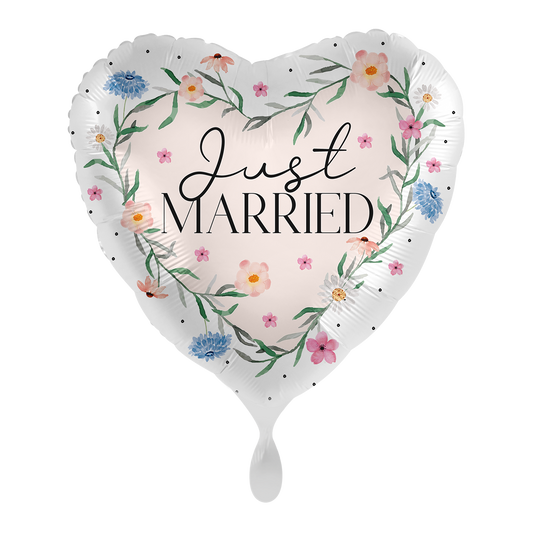 1 Ballon - Floral Just Married - FRA