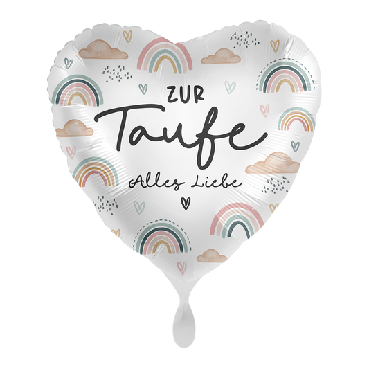 1 Ballon - Regenbogen zur Taufe - NL