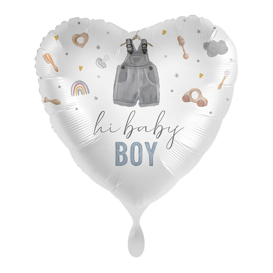 1 Ballon - Cute Baby Boy Heart - ENG