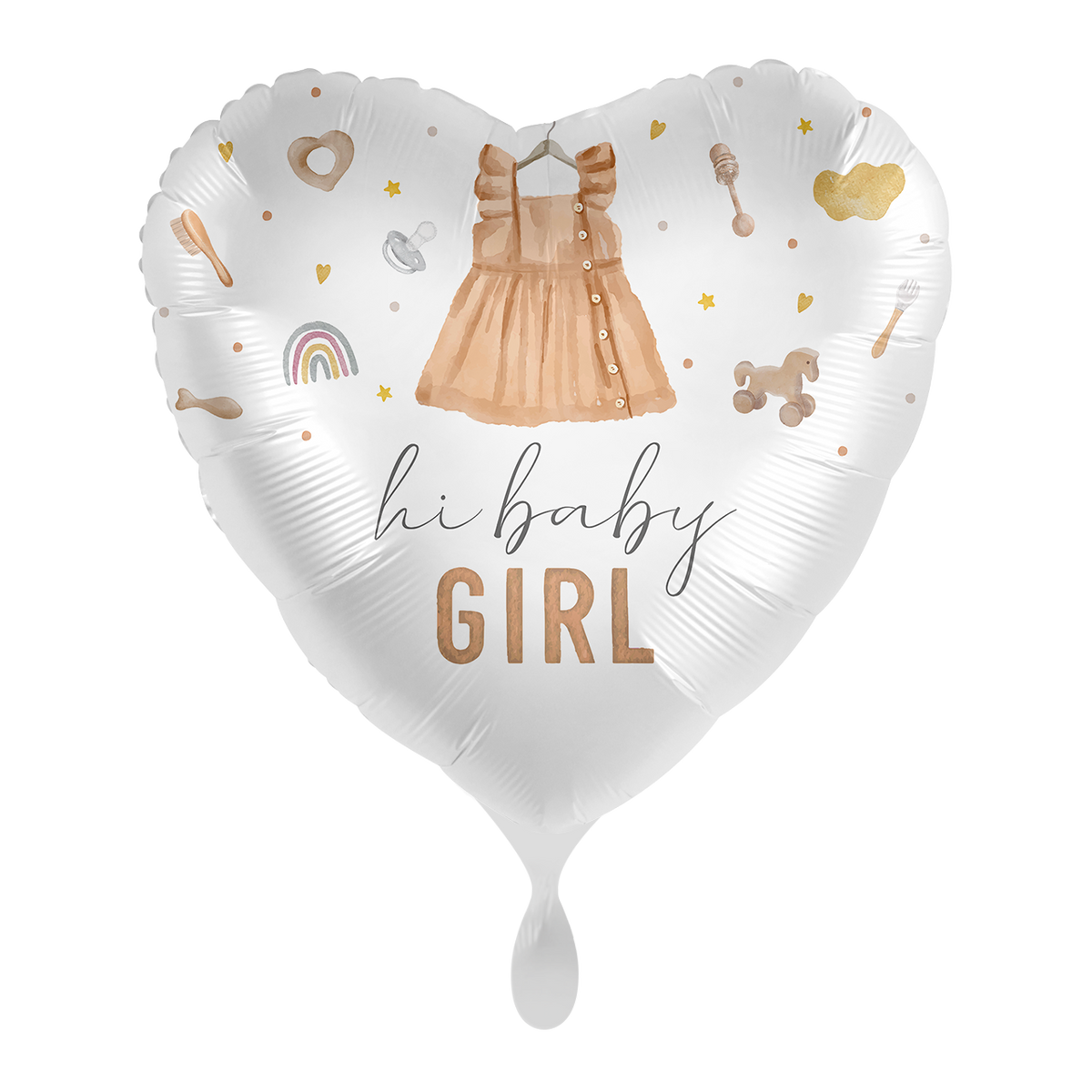 1 Ballon - Cute Baby Girl Heart - NL