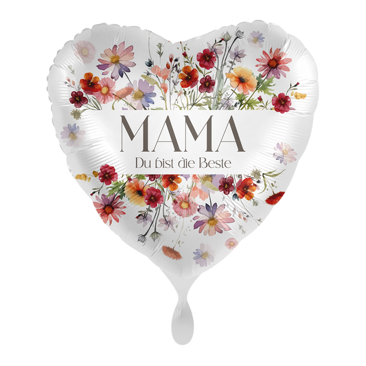 1 Ballon - Bloemen voor de liefste mama - NL