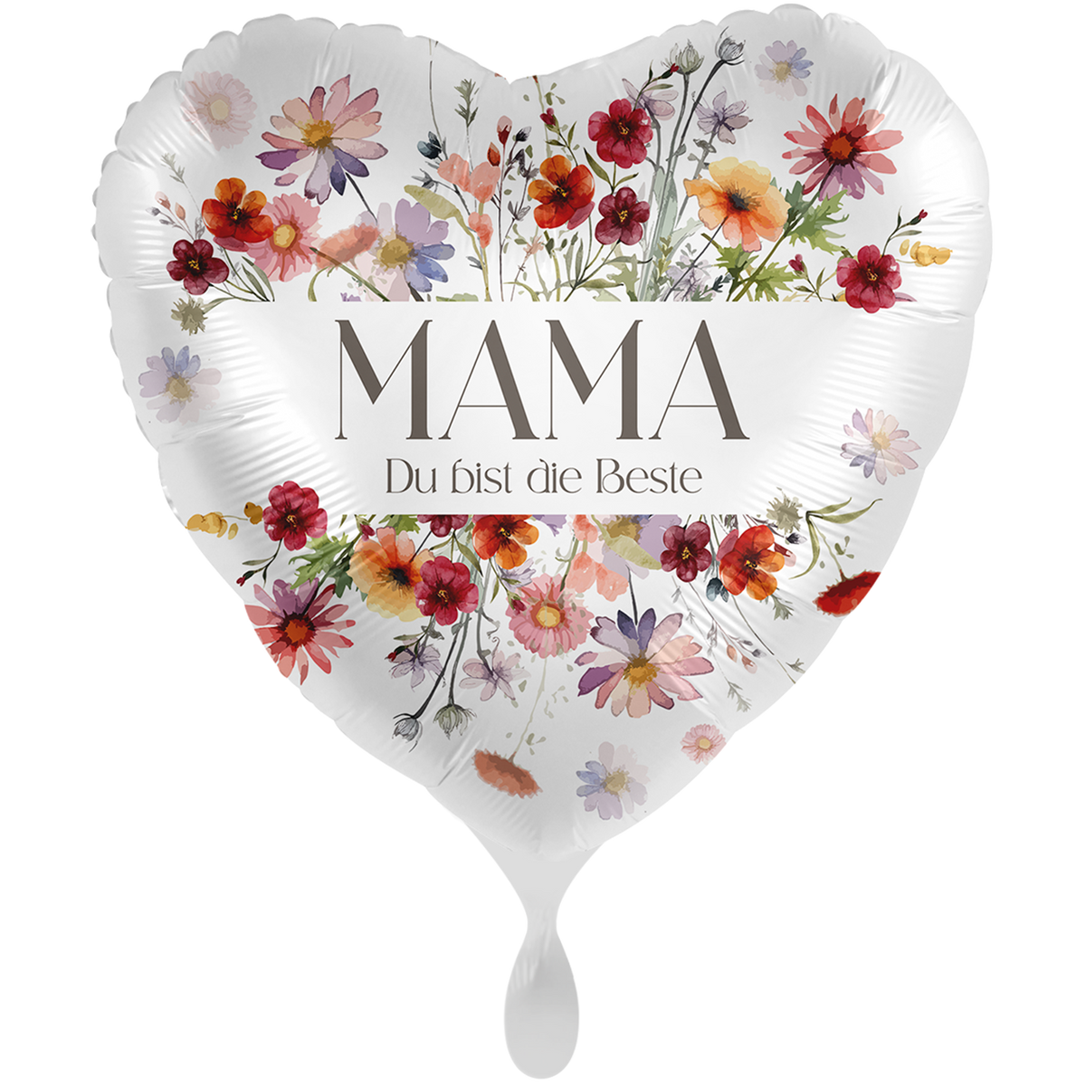 1 Ballon XXL - Blumen für die beste Mama - DE