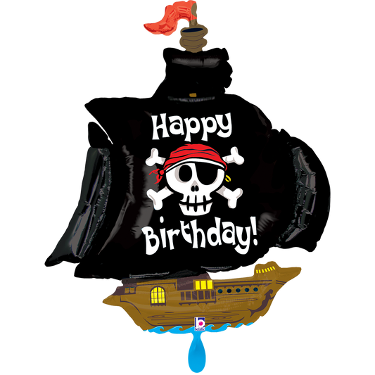 1 Ballon XXL - Piratenschiff Geburtstag