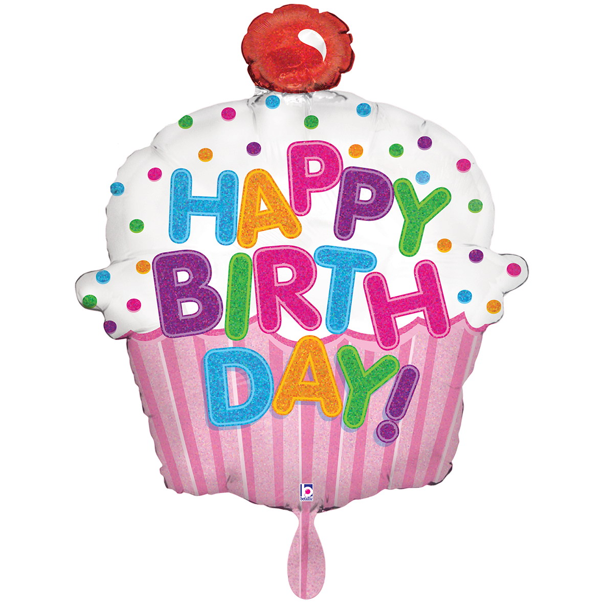 1 Ballon XXL - Happy Birthday Cupcake