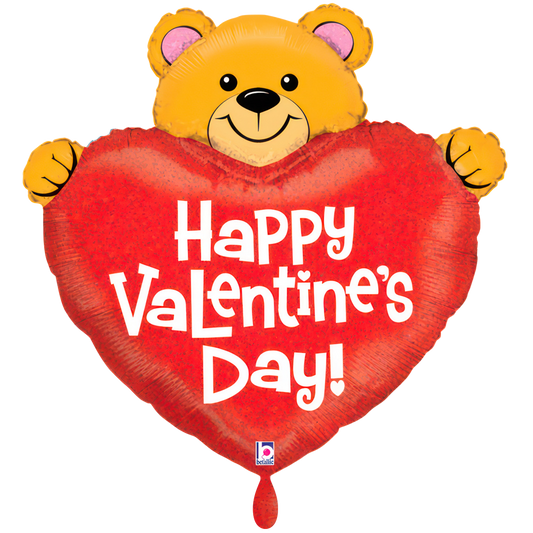 1 Ballon XXL - Ours cœur Saint-Valentin