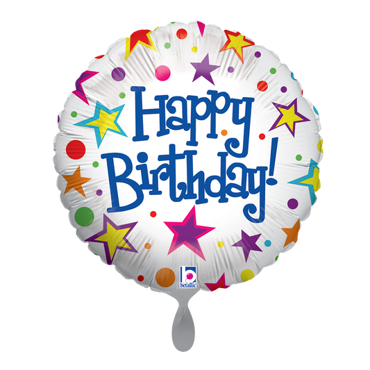 1 Ballon - Blanc Anniversaire Lumineux