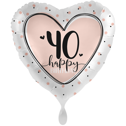 1 Ballon XXL - Lovely Birthday 40 - ENG
