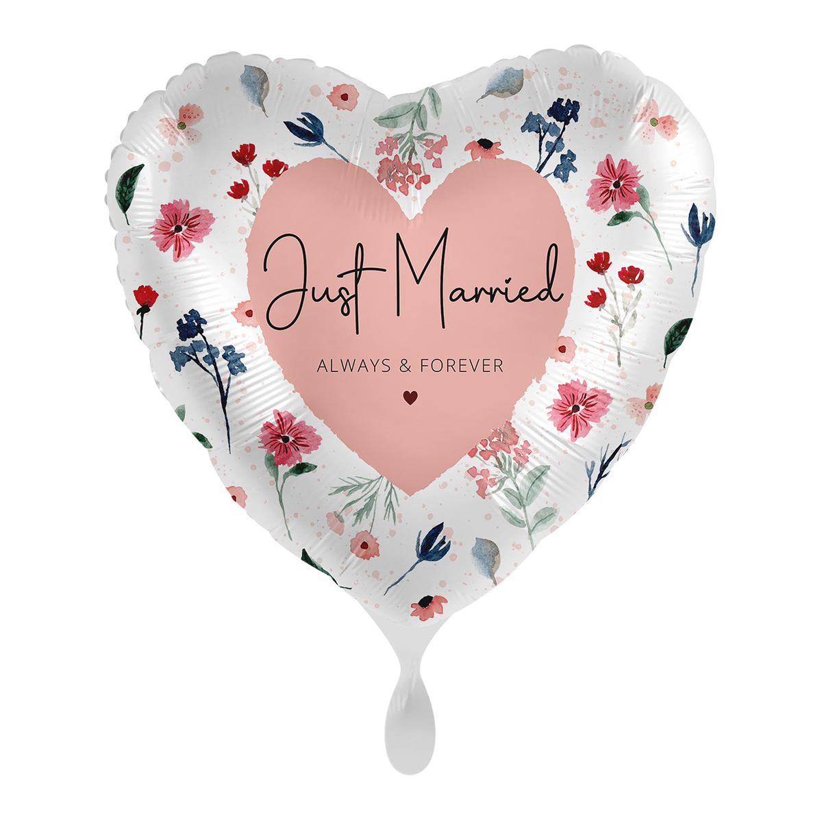 1 Ballon - Just Married Blumen - DEU