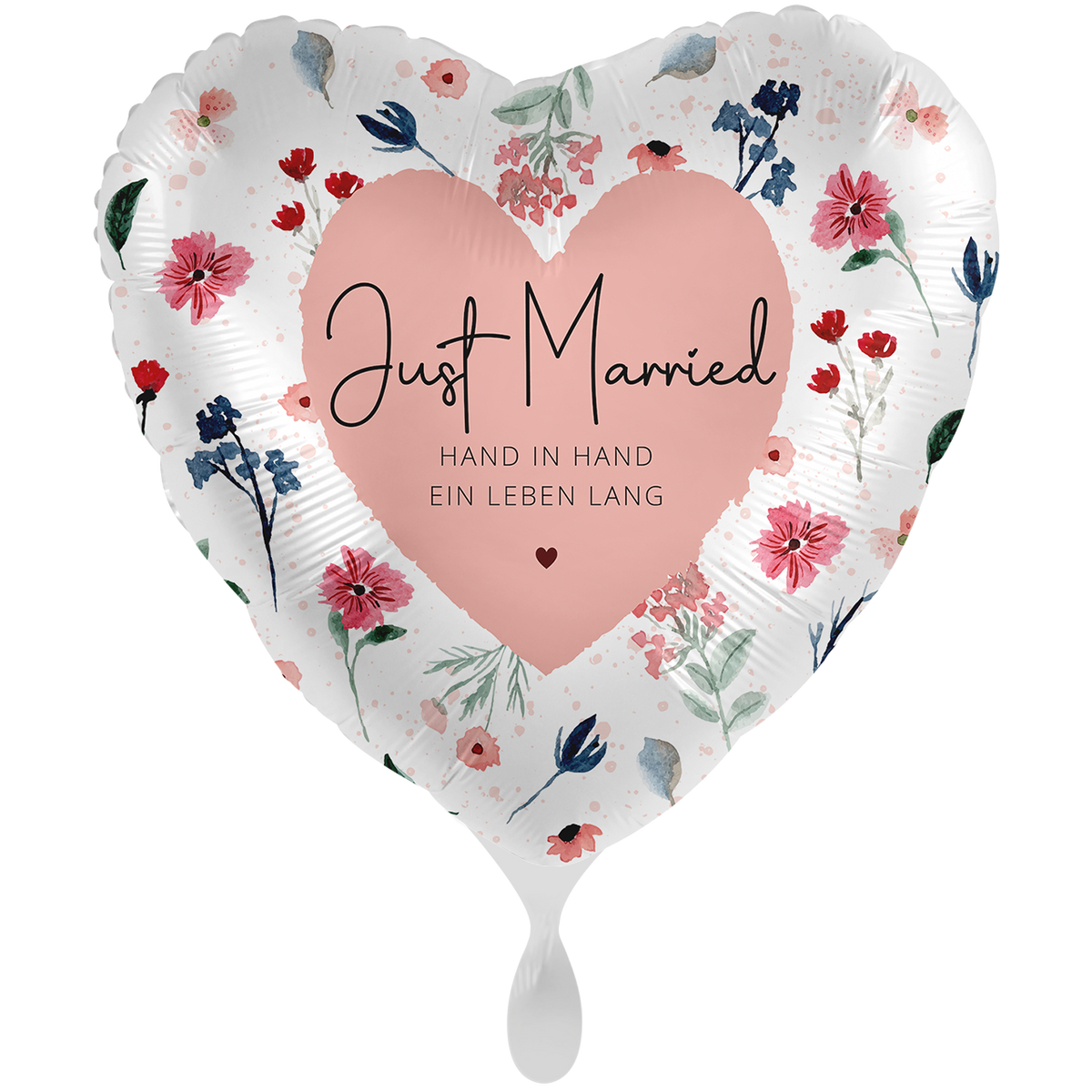 1 ballon XXL - Just Married Flowers - NL