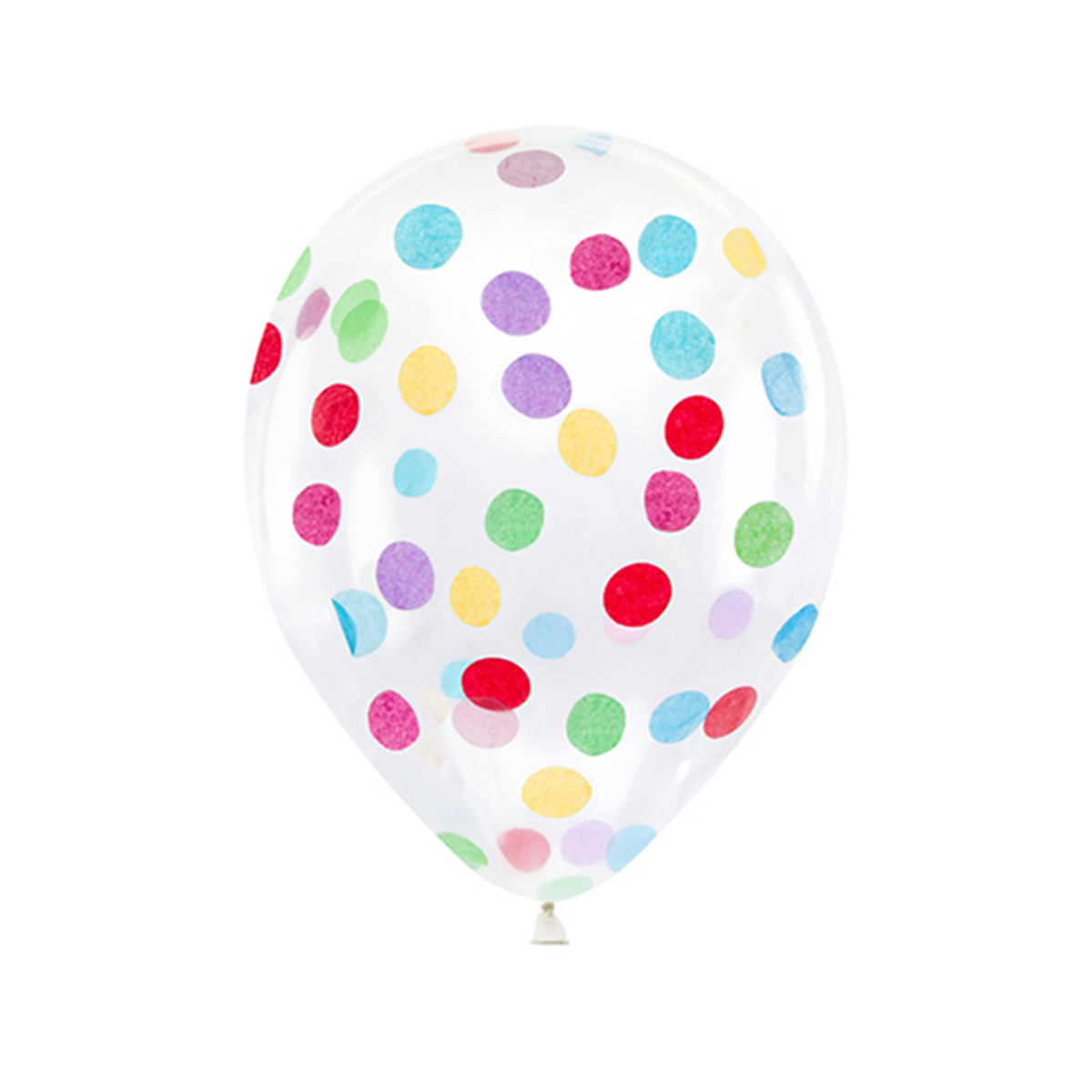 6 ballons confettis - Ø 30cm - Couleurs assorties