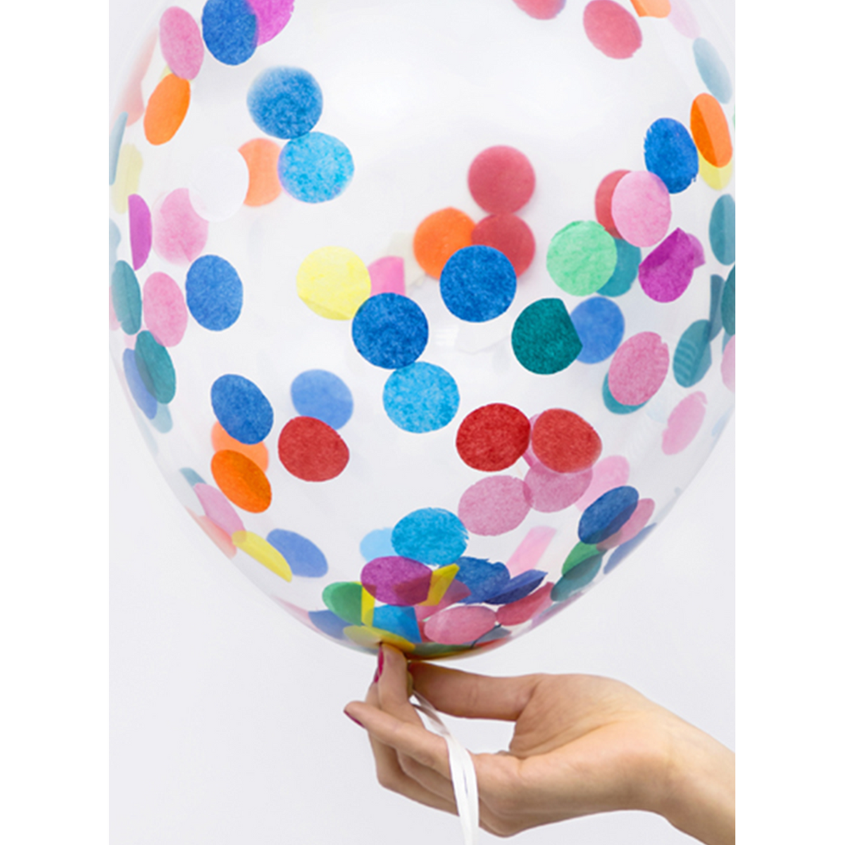 6 ballons confettis - Ø 30cm - Couleurs assorties
