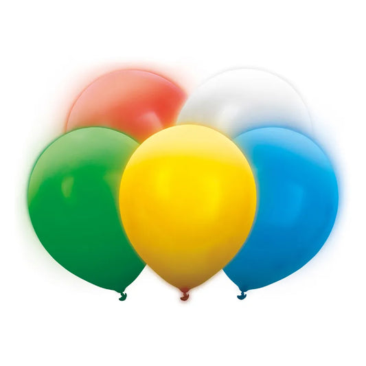 5 ballons LED - Ø 30 cm - assortis