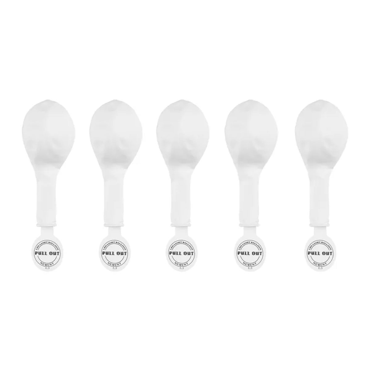 5 LED-ballonnen - Ø 30 cm - Wit