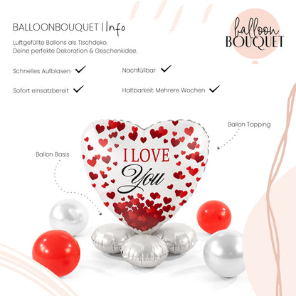 1 bouquet de ballons - Je t'aime - ANG