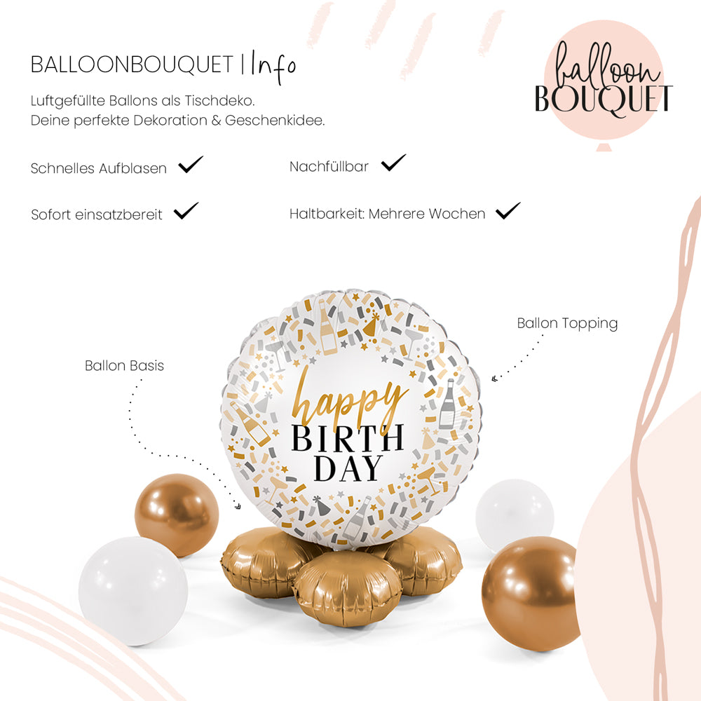 1 Bouquet de ballons - Joyeux anniversaire - FRA