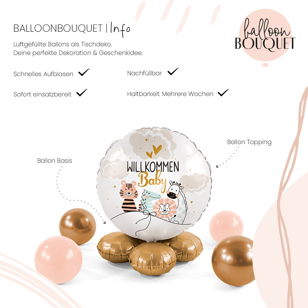 1 Ballonstrauß – Baby Little Friends – GER