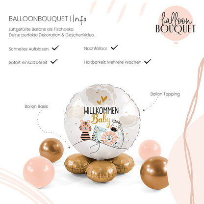 1 Ballonstrauß – Baby Little Friends – GER