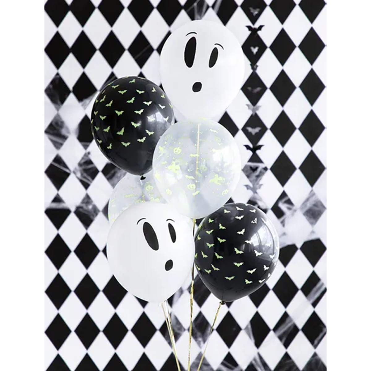 3 Blacklight Ballonnen Ø 27cm - BOO! Mix