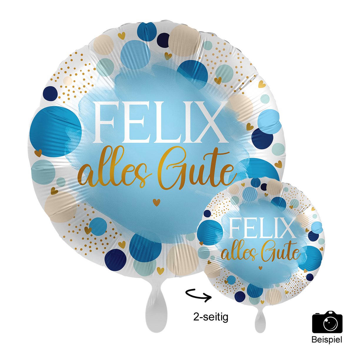 1 Ballon mit Text - Lucky Birthday